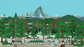 critter christmas forest GIF by South Park 