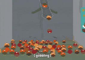 turkeys falling off of a slide GIF by South Park 
