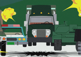 cars destroy GIF by South Park 