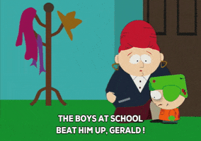 beat up kyle broflovski GIF by South Park 