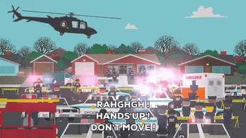 helicopter cops GIF by South Park 
