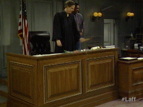Giphy - broken night court GIF by Laff