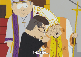 pope kiss GIF by South Park 