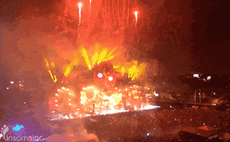 fire explosion GIF by Insomniac Events