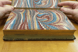 new orleans fore-edge painting GIF by Loyola University New Orleans, Monroe Library, Special Collections & Archives