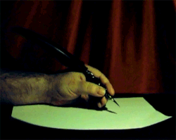 gabrielsanz hand paper pen qill GIF