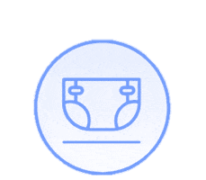 Baby Diaper Sticker by nibble+squeak