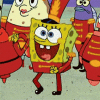 spongebob happy dance gif