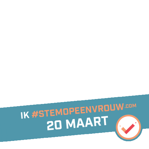 Stemtip Vote For A Woman Sticker by Stem op een Vrouw