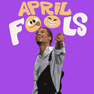 Man pointing and laughing with 'April Fools' text.