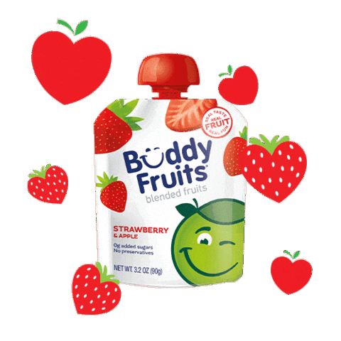 Valentines Day Hearts Sticker by Buddy Fruits