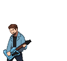 Pixel Rock Sticker by jaspergrossmann