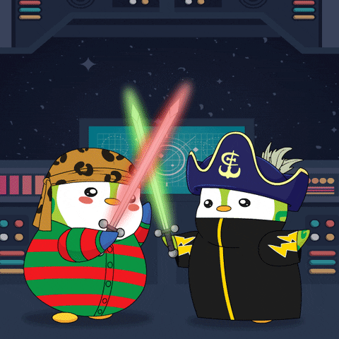 Star Wars Fight GIF by Pudgy Penguins
