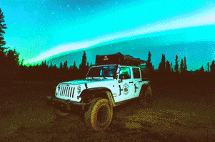 Camping Northern Lights GIF by Overland Yukon