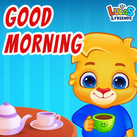 Happy Good Morning GIF by Lucas and Friends by RV AppStudios