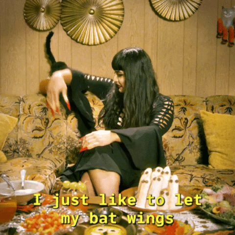 Stretching Bat Wings GIF by Halloween Party
