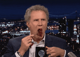 Will Ferrell Eating GIF by The Tonight Show Starring Jimmy Fallon