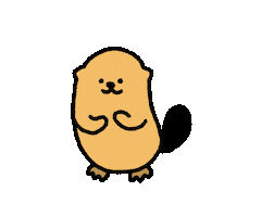Happy Sea Otter Sticker by takadabear