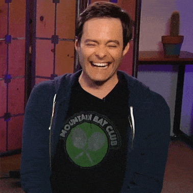 Giphy - Bill Hader Lol GIF by Team Coco