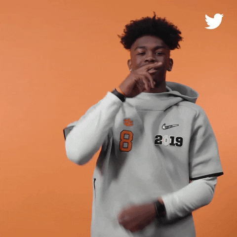 Be Quiet Clemson Tigers GIF by Twitter