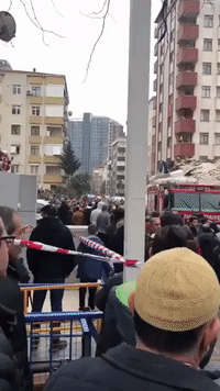 Rescue Crews Respond to Fatal Building Collapse in Istanbul