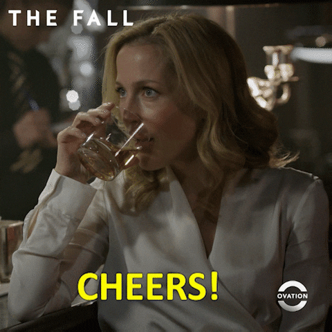 Gillian Anderson Drinking GIF by Ovation TV