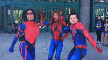 spider-man dancing GIF