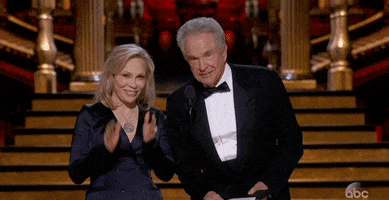 Excited Warren Beatty GIF by The Academy Awards