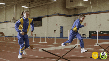 track and field running GIF by PBS KIDS