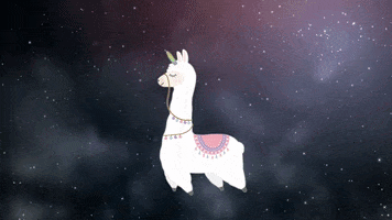 toyfantv unicorn llama cosmic llamacorn GIF
