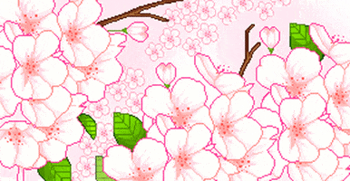 cherry blossom pixel GIF