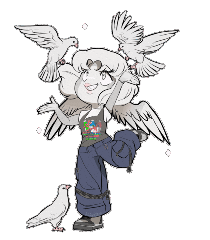Original Character Bird Sticker
