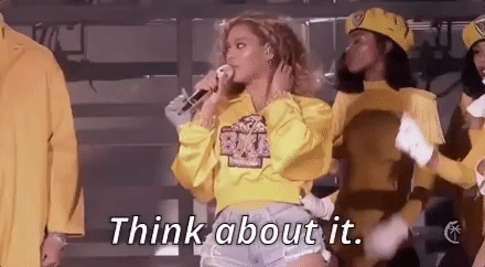 Think About It Beyonce GIF