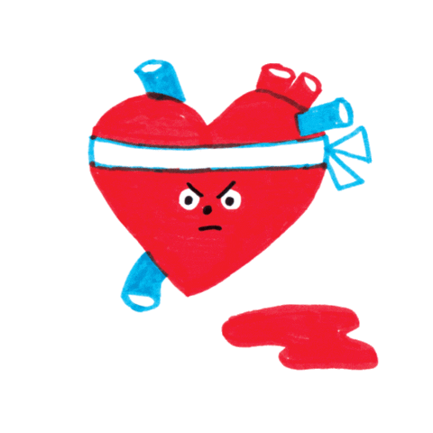 Heart Blood Sticker by allthings_hk