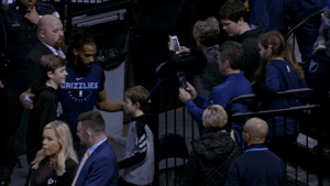 mike conley player-fan interaction GIF by NBA