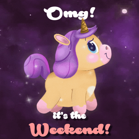 weekend unicorn GIF by Bad Pug