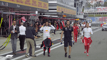 Sebastian Vettel Running GIF by Formula 1