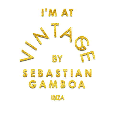 Party Vintage Sticker by Sebastian Gamboa