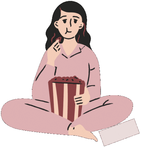 Cinema Popcorn Sticker by Mädels, die lesen.