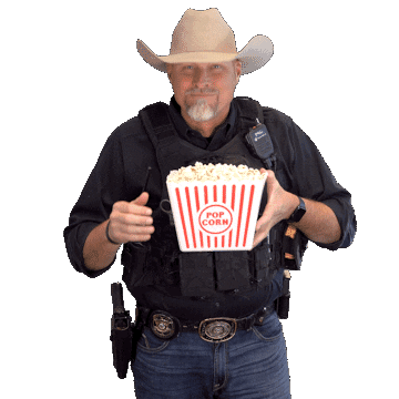 Hat Popcorn Sticker by Pinal County Sheriff's Office