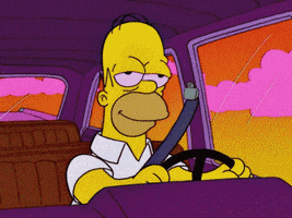 Driving The Simpsons GIF