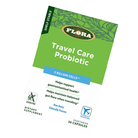 Travel Probiotic Sticker by Flora Health