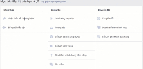 Các loại mục tiêu chạy quảng cáo facebook là gì? Các loại mục tiêu chạy quảng cáo facebook là gì?
