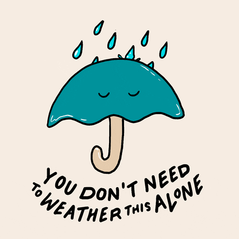 You Are Not Alone Mood GIF by The Good Type Co - Find & Share on GIPHY