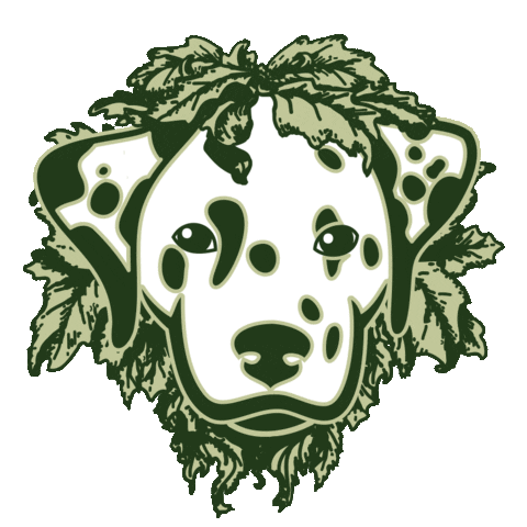 Green Man Dog Sticker by Green Man Brewery