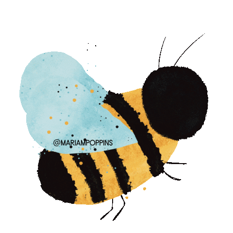 Happy Bee Sticker by Mariam Poppins