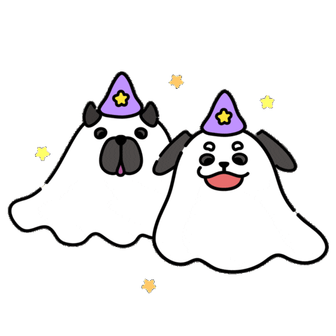 Ghost Dog Sticker by YajuWholeHouse