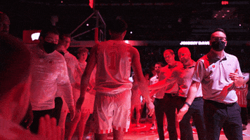 High Five College Basketball GIF by Wisconsin Badgers