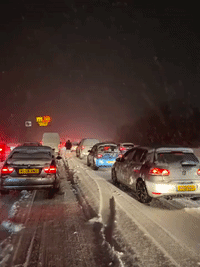 UK Motorists Stranded as Heavy Snow Causes M25 Standstill