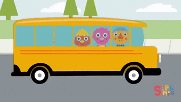 Driving School Bus GIF by Super Simple